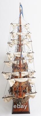 33 Bateau Modèle Solei Royal en Bois Massif Brun Peint à la Main