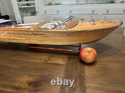 35 Modèle réduit en bois à l'échelle du bateau de vitesse exclusif Riva Aquarama italien en bois exotique, neuf