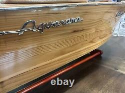 35 Modèle réduit en bois à l'échelle du bateau de vitesse exclusif Riva Aquarama italien en bois exotique, neuf
