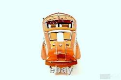 35 Modèle réduit en bois à l'échelle du bateau de vitesse exclusif Riva Aquarama italien en bois exotique, neuf