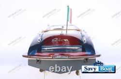 35 RIVA GUCCI AQUARIVA BLUE BATEAU RAPIDE modèle en bois entièrement assemblé avec support