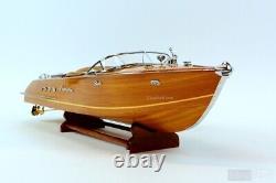 35 Riva Aquarama Modèle réduit en bois de bateau de vitesse exclusif italien Runabout, neuf