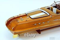 35 Riva Aquarama Modèle réduit en bois de bateau de vitesse exclusif italien Runabout, neuf