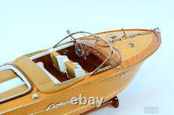 35 Riva Aquarama Modèle réduit en bois de bateau de vitesse exclusif italien Runabout, neuf