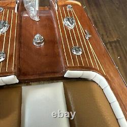 35 Riva Aquarama Modèle réduit en bois de bateau de vitesse exclusif italien Runabout, neuf