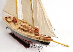 47 pouces Bluenose II Peint L Modèle de bateau en bois Réplique de navire Nouveau