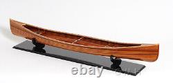 Afficher le modèle de canot en bois en lamelles de cèdre sans nervures, n° 44, fabriqué à la main, bateau neuf.