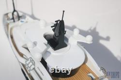 Alfa Nero 28 (71 cm) Maquette de yacht en bois fabriquée à la main Cadeau nautique de luxe