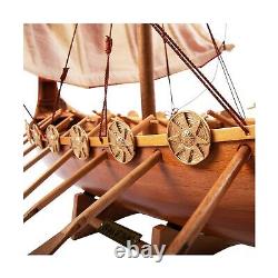 Ancien navire de modèle en bois Drakkar Viking, collection d'artisanat moderne, naturel.