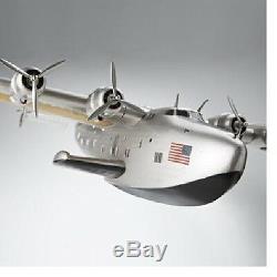 Authentique Ap451 Boeing B-314 Dixie Clipper Flying Boat Bois Bureau Modèle Avion