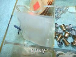 BATEAU JOUET EN BOIS DUMAS MODÈLE À PILES VINTAGE LOT DE PIÈCES ÉNORME RC Télécommande