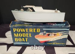Bateau-Modèle Électrique Alimenté 1950s Plastique Bois UNION Vintage Original JAPAN