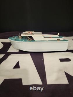 Bateau-Modèle Électrique Alimenté 1950s Plastique Bois UNION Vintage Original JAPAN
