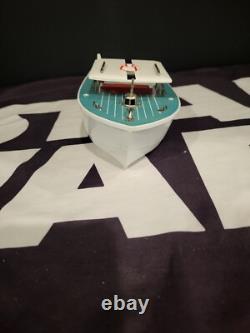 Bateau-Modèle Électrique Alimenté 1950s Plastique Bois UNION Vintage Original JAPAN