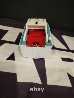 Bateau-Modèle Électrique Alimenté 1950s Plastique Bois UNION Vintage Original JAPAN