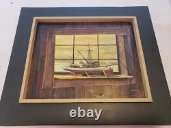 Bateau Modèle Marin Original en Huile / Bois Absolument Éblouissant J. C. Gamelle