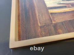 Bateau Modèle Marin Original en Huile / Bois Absolument Éblouissant J. C. Gamelle