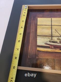 Bateau Modèle Marin Original en Huile / Bois Absolument Éblouissant J. C. Gamelle