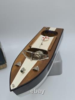 Bateau Modèle Propulsé par Langcraft Vtg IOB, Bateau de Vitesse en Aluminium, Batt, Années 1950, Japon