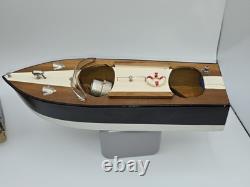 Bateau Modèle Propulsé par Langcraft Vtg IOB, Bateau de Vitesse en Aluminium, Batt, Années 1950, Japon