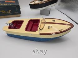 Bateau Modèle Propulsé par Langcraft Vtg IOB, Bateau de Vitesse en Aluminium, Batt, Années 1950, Japon