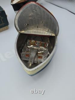 Bateau Modèle Propulsé par Langcraft Vtg IOB, Bateau de Vitesse en Aluminium, Batt, Années 1950, Japon