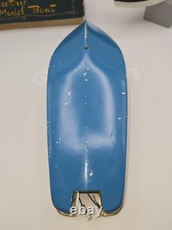 Bateau Modèle Propulsé par Langcraft Vtg IOB, Bateau de Vitesse en Aluminium, Batt, Années 1950, Japon
