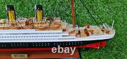 Bateau Modèle Titanic 23 60cm White Star Line Boat Nautic Decor Entièrement Premium