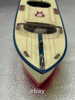 Bateau Modèle en Bois Neuf Rare à Piles Union Japon Fonctionne Rare