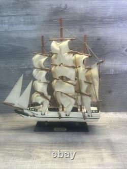 Bateau à Voile Vintage en Bois Modèle de Navire Clipper de Baleiniers 1846