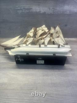 Bateau à Voile Vintage en Bois Modèle de Navire Clipper de Baleiniers 1846