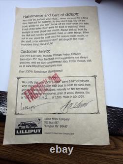 Bateau à moteur à dos de baril modèle Lilliput Gordie W style Chris Craft électrique