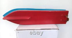 Bateau à moteur en bois japonais Ito modèle batterie années 1950 30 pouces de long rare