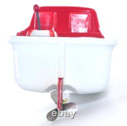 Bateau à moteur vintage Lucky Toy Japon fonctionnant à piles modèle en bois fonctionne bien
