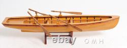 Bateau à rames en bois modèle de 24 pouces, Boston Tender Whitehall, décoration nautique d'exposition