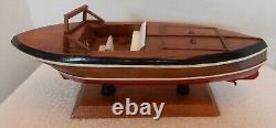 Bateau de vitesse en bois vintage - Superbe décoration de bureau
