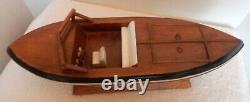 Bateau de vitesse en bois vintage - Superbe décoration de bureau