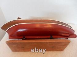 Bateau de vitesse en bois vintage - Superbe décoration de bureau