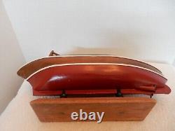 Bateau de vitesse en bois vintage - Superbe décoration de bureau