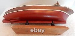 Bateau de vitesse en bois vintage - Superbe décoration de bureau