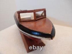 Bateau de vitesse en bois vintage - Superbe décoration de bureau