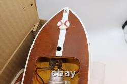 Bateau en Bois Modèle Vintage de Jouet dans Boîte à Piles Japon