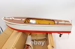 Bateau en Bois Modèle Vintage de Jouet dans Boîte à Piles Japon