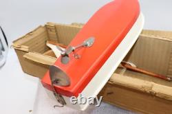 Bateau en Bois Modèle Vintage de Jouet dans Boîte à Piles Japon