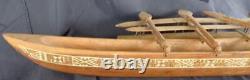 Bateau en Modèle Fait Main Étonnant DÉTAIL FABULEUX CONSTRUCTION EN BOIS COMPLÈTE