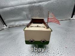 Bateau en bois H. T. C. rare, alimenté par batterie, fonctionne, rare Japon