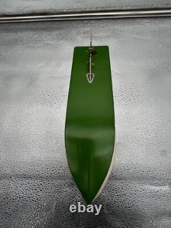 Bateau en bois H. T. C. rare, alimenté par batterie, fonctionne, rare Japon