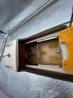 Bateau en bois H. T. C. rare, alimenté par batterie, fonctionne, rare Japon