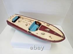 Bateau en bois à moteur à hélice Vintage ITO Japon Modèle Speedster 18 pouces O-141