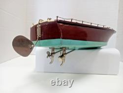 Bateau en bois à moteur à hélice Vintage ITO Japon Modèle Speedster 18 pouces O-141